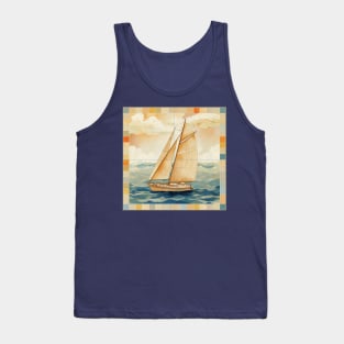 A Sailboat on a Tile Tank Top